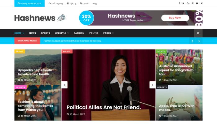 现代新闻博客综合网站