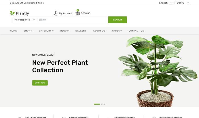 绿植盆栽在线商店网站