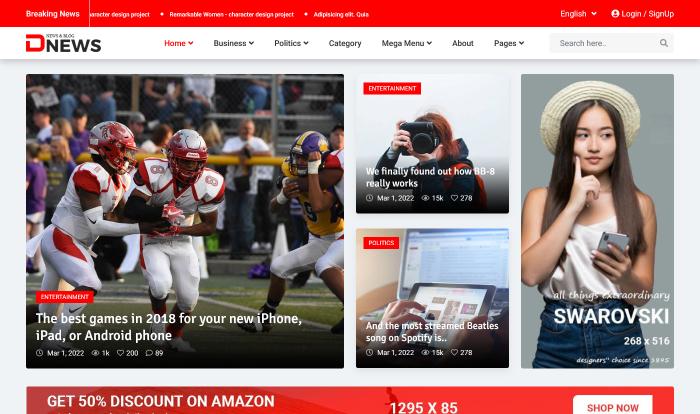 现代新闻门户网站