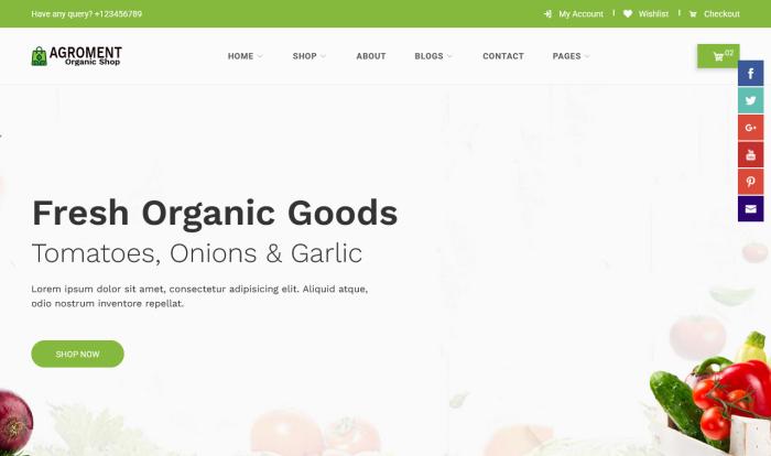 有机食品销售配送网店